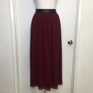 Forever21 Deep Burgundy Maxi Skirt